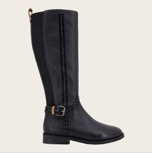 Gentle Souls - Elmwood Leather Detail Stitch Boot - Black Leather